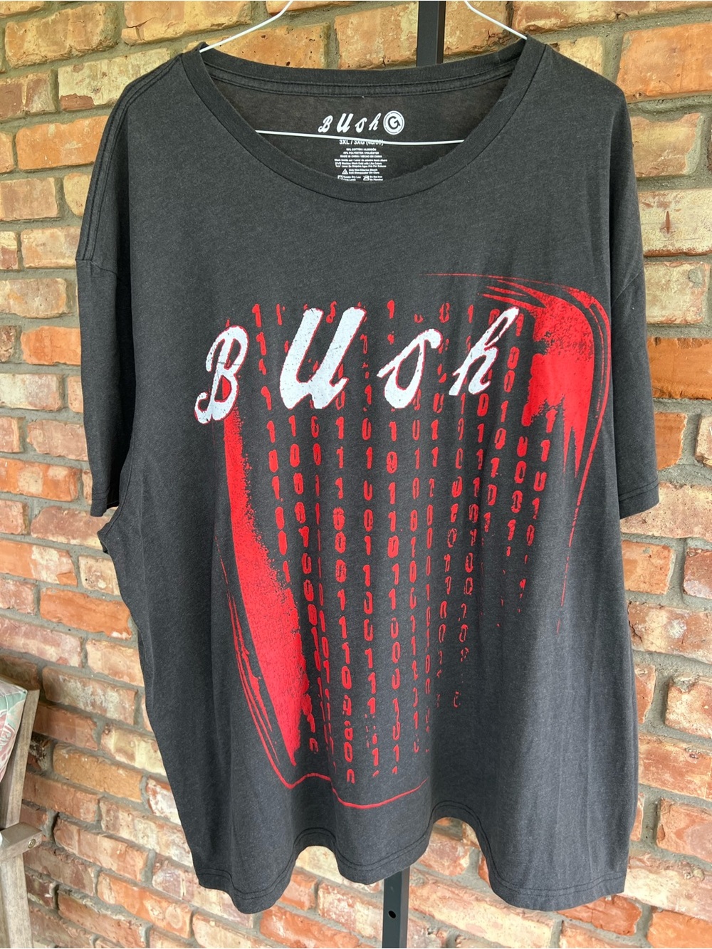 Bush black Graphic Tee with Red Print